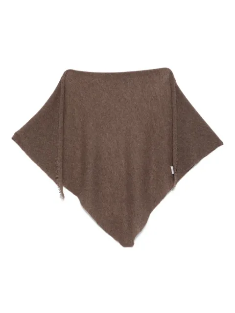 Faliero Sarti Chal Triax frayed-edge shawl Brown I262024