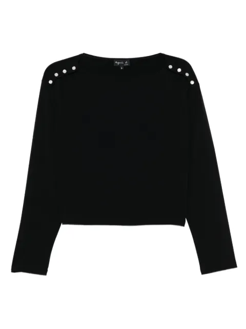agnès b. Crepe top Black EDH9JX74