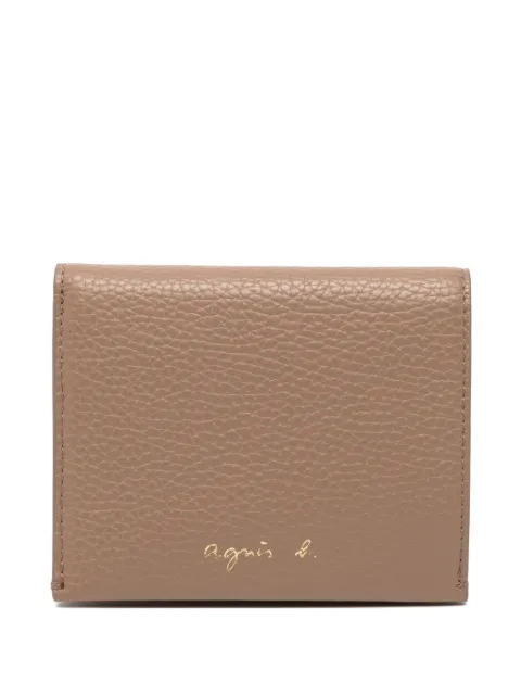 agnès b. bi-fold leather wallet Brown P788VCZ1