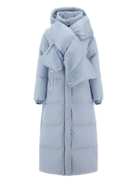 Herno hooded scarf coat Blue PI001783D38087