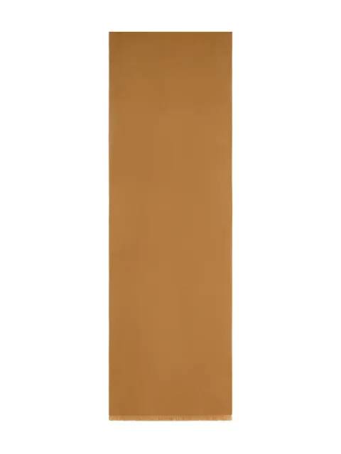 TOM FORD logo-embroidered fringed scarf Brown SSD037HRS24