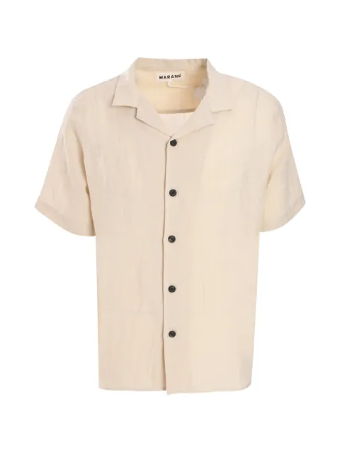 Marané camp-collar short-sleeve shirt Neutrals MCLCM