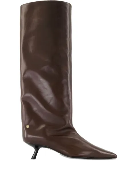 ANINE BING Tall Hilda point-toe boots Brown A1411484DBN1