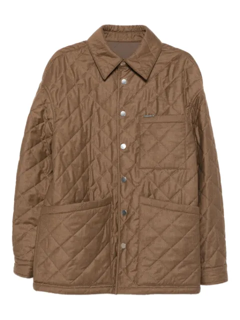 Ferragamo quilted diamond-pattern jacket Neutrals 785586