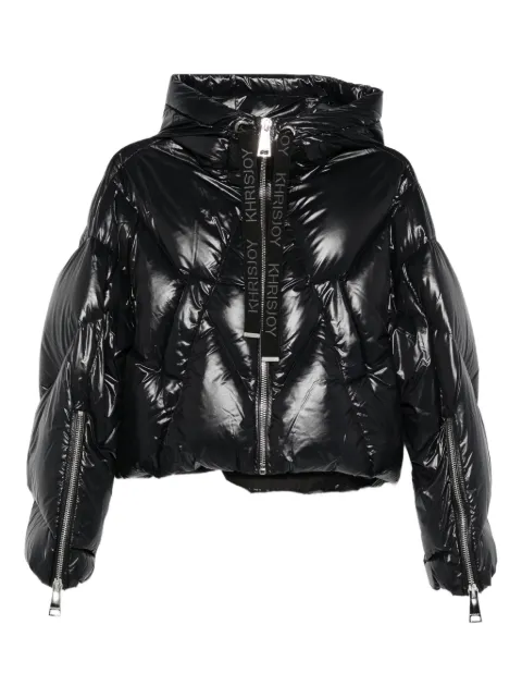 Khrisjoy quilted-hooded puffer jacket Black KWF25R0604NY0021