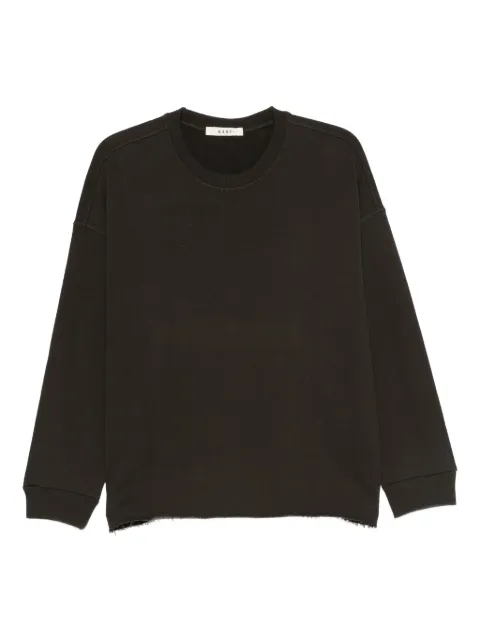 6397 raw-edge cotton sweatshirt Grey NT492