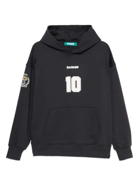 BARROW number-printed hoodie Black F5BWUAHS074
