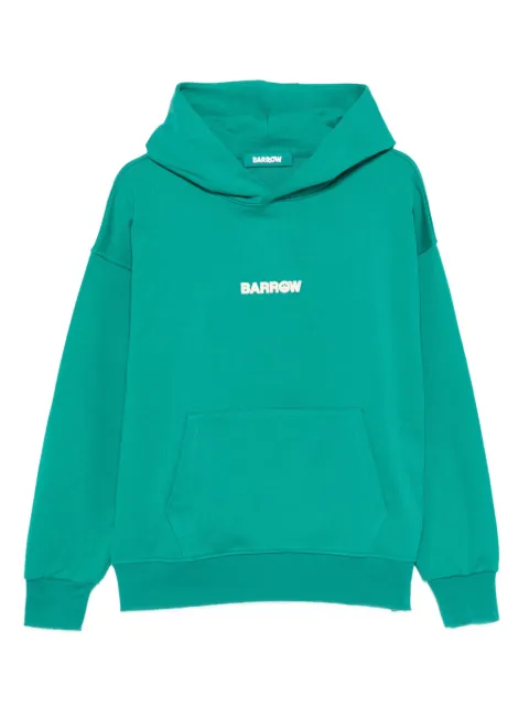 BARROW logo-print hoodie Green F5BWUAHS047
