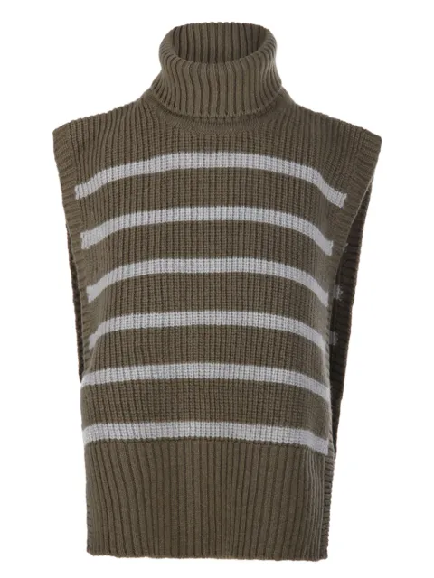 DAVANTINO turtleneck striped sweater Brown DAV01RVAR07