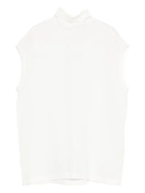 Brunello Cucinelli turtleneck sleeveless top White MB993EK704C600