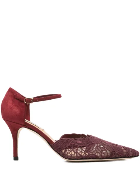 Arteana lace ankle-strap pumps Red AW25POSTERD75