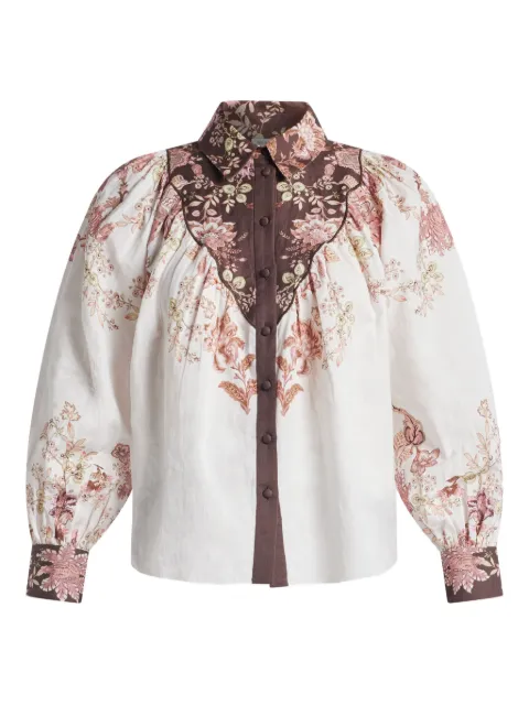 Hemant And Nandita Diza floral buttoned shirt White HNDIZA6037