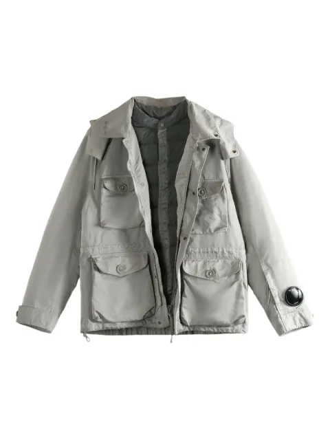 C.P. Company Micro Kei hooded multi-pocket jacket Grey 19CMOW188A110089G