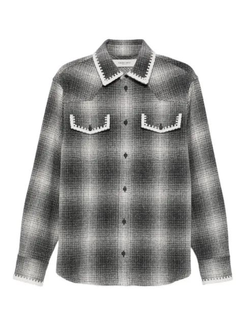 Golden Goose Journey check embroidered shirt Grey GMP02363P002157