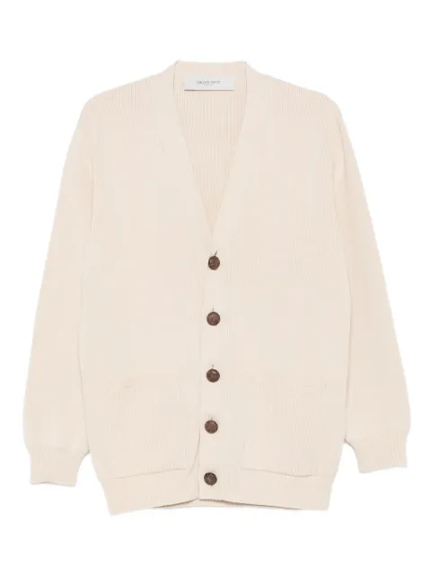 Golden Goose ribbed V-neck cardigan Neutrals GWP00950P001972