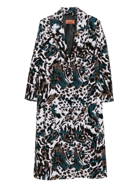 Missoni animalier-pattern button coat White DS25WC0IBT009Y