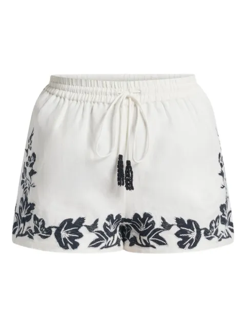 Hemant And Nandita Aahi embroidered tassel shorts White HNAAHI6047