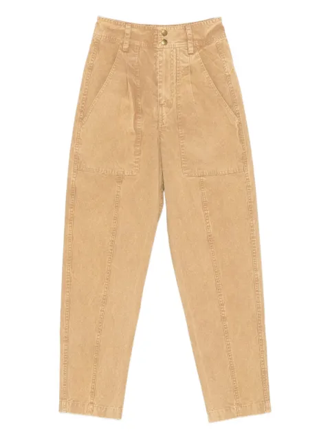 MARANT ÉTOILE panelled pocket trousers Brown PA0562FAC3G02E