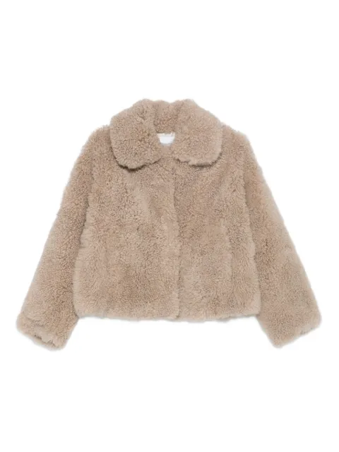 Yves Salomon teddy-collared jacket Neutrals 26WYV51152MAAG