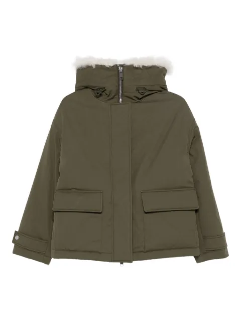 Yves Salomon hooded patch-pocket jacket Green 26WFV01462A06X
