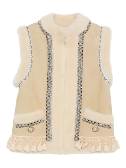 Valentino Garavani tassel-embellished waistcoat Neutrals BNL00D9FC