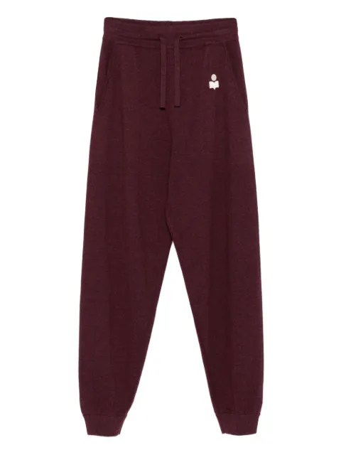 MARANT ÉTOILE embroidered logo drawstring track pants Red PA0105FAA3L75E
