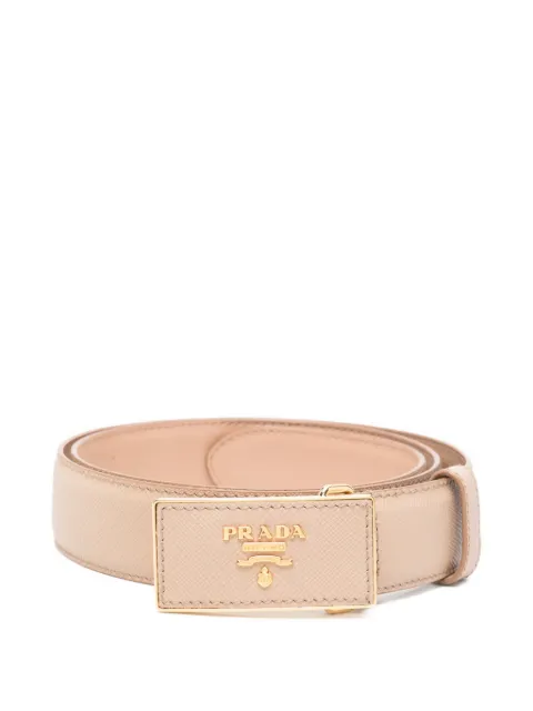 Prada logo-buckle belt Neutrals 1CC027
