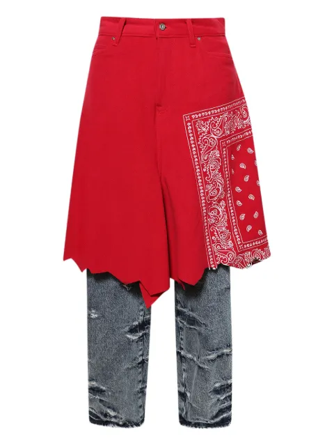 PDF paisley-pattern jeans Blue DFM03033DF121WHBLU