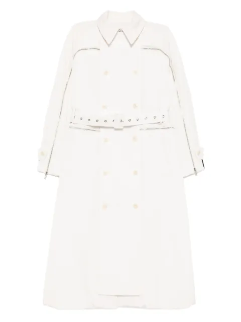 Rokh double-breasted trench coat Neutrals R8CA248CM