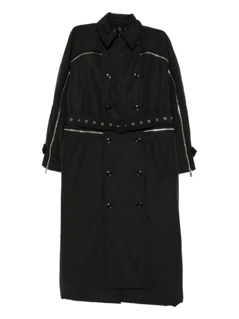Rokh double-breasted trench coat Black R8CA248CM