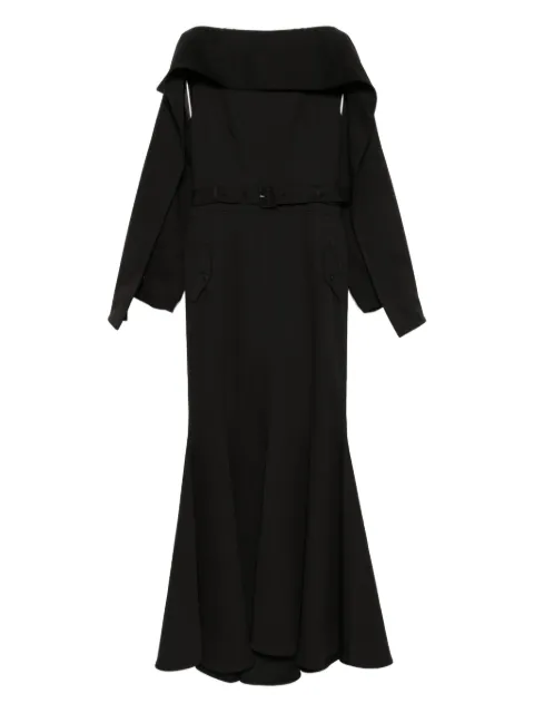 Rokh long-sleeved dress Black R6CA340PM