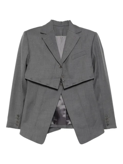 Rokh layered broken jacket Grey R5CA176WM