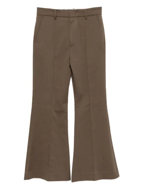 Rokh flared basic trousers Brown R1CA106PM