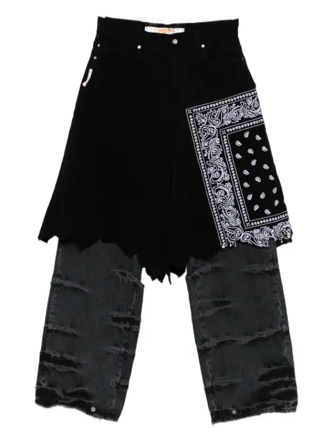 PDF bandana-panel jeans Black DFM03033DF119