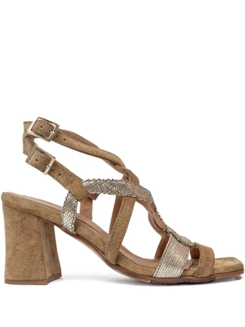 LA BOTTEGA DI LISA 80mm block-heel sandals Brown 5755H