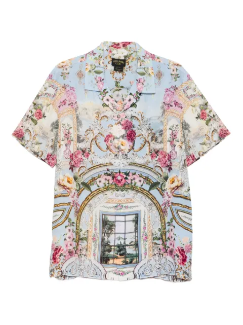 Camilla floral baroque-print shirt Blue 00037118