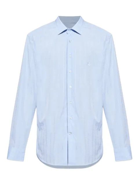 ETRO paisley-embroidered long-sleeved shirt Blue MRIB000299TR579