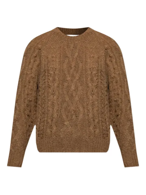MARANT ÉTOILE cable-knit sweater Brown PU0748FAC3L05E