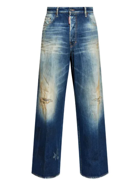 DSQUARED2 distressed embroidered jeans Blue S71LB1651D30011