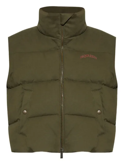 DSQUARED2 quilted logo vest Green S74FB0347D35319