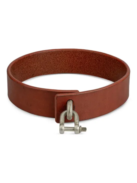 Parts of Four leather charm choker Brown 19125ALEMA