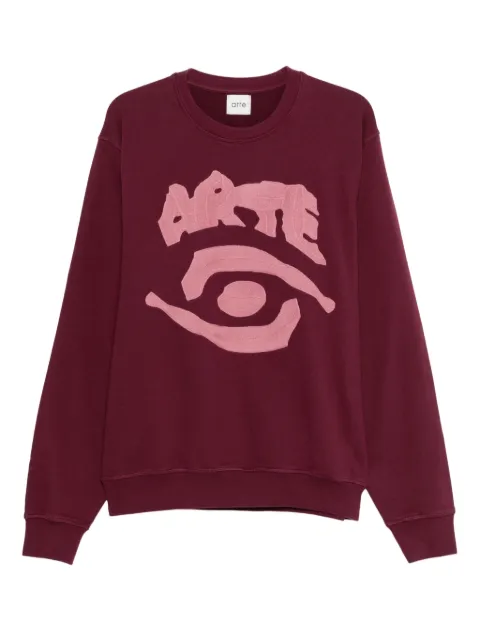 Arte Antwerp embroidered-eye sweatshirt Red AW25209C