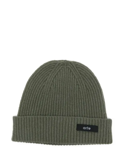 Arte Antwerp ribbed-knit beanie Green AW25152AC