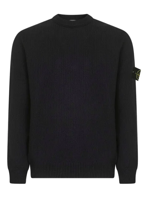 Stone Island ribbed crew-neck sweater Black K2S155100049S00A2
