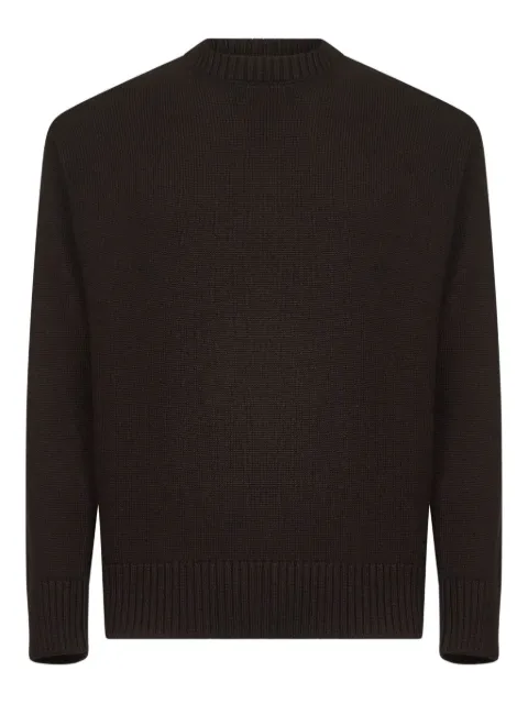 D4.0 ribbed crew neck sweater Brown 1312814283195