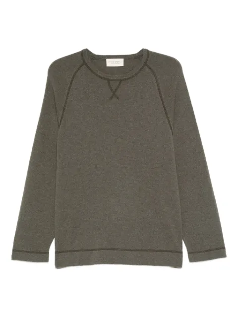 Officine Generale raglan-sleeve crew-neck sweater Green DLCXKNT313
