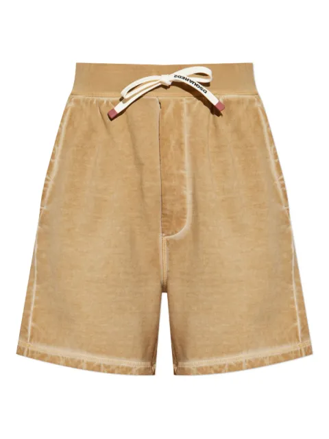 DSQUARED2 drawstring cotton track shorts Neutrals S74MU0921S25030
