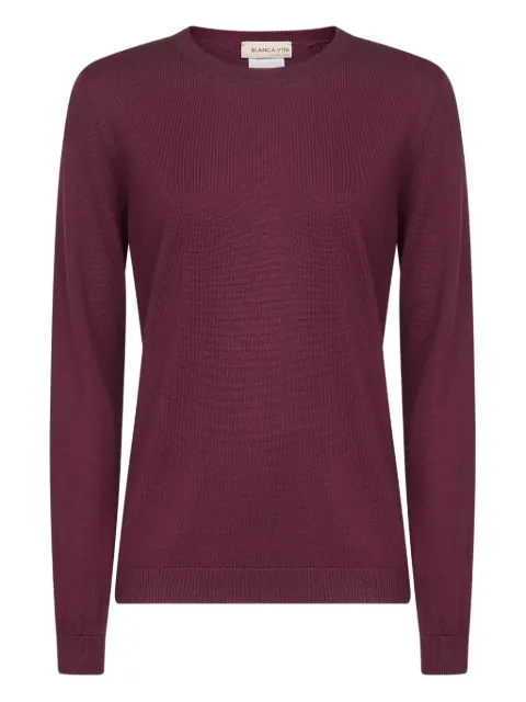 Blanca Vita crew-neck sweater Purple 5421014202288