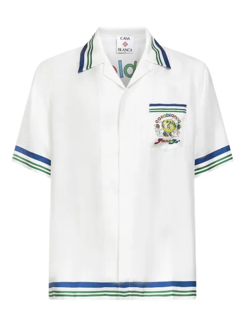 Casablanca Tennis Mascot shirt White MAW25SH00301TENNISMASCOT