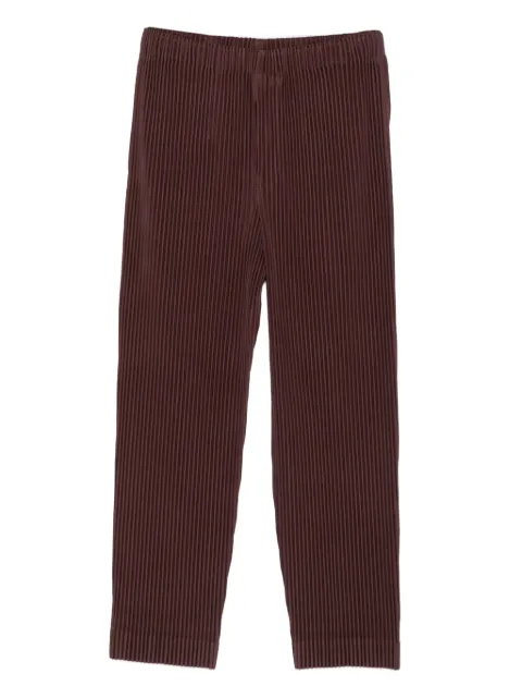 Homme Plissé Issey Miyake pleated cropped trousers Brown HP58JF18848